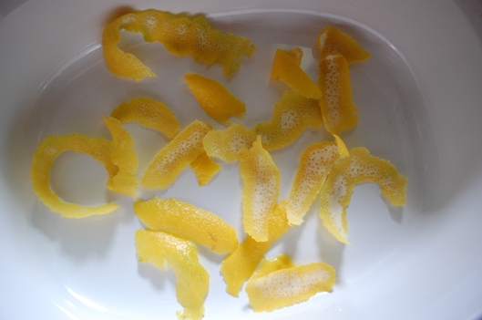 The rind of the lemon will infuse the liquid with more tartness.